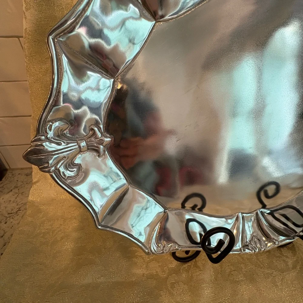 Arthur Court Large Fleur De Lis Serving Platter - Picture 3 of 6